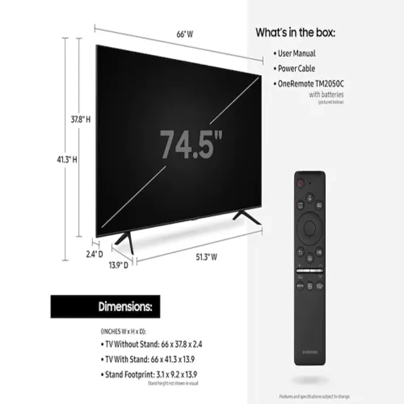 تلویزیون سامسونگ مدل 75Q70 سایز 75 اینچ
